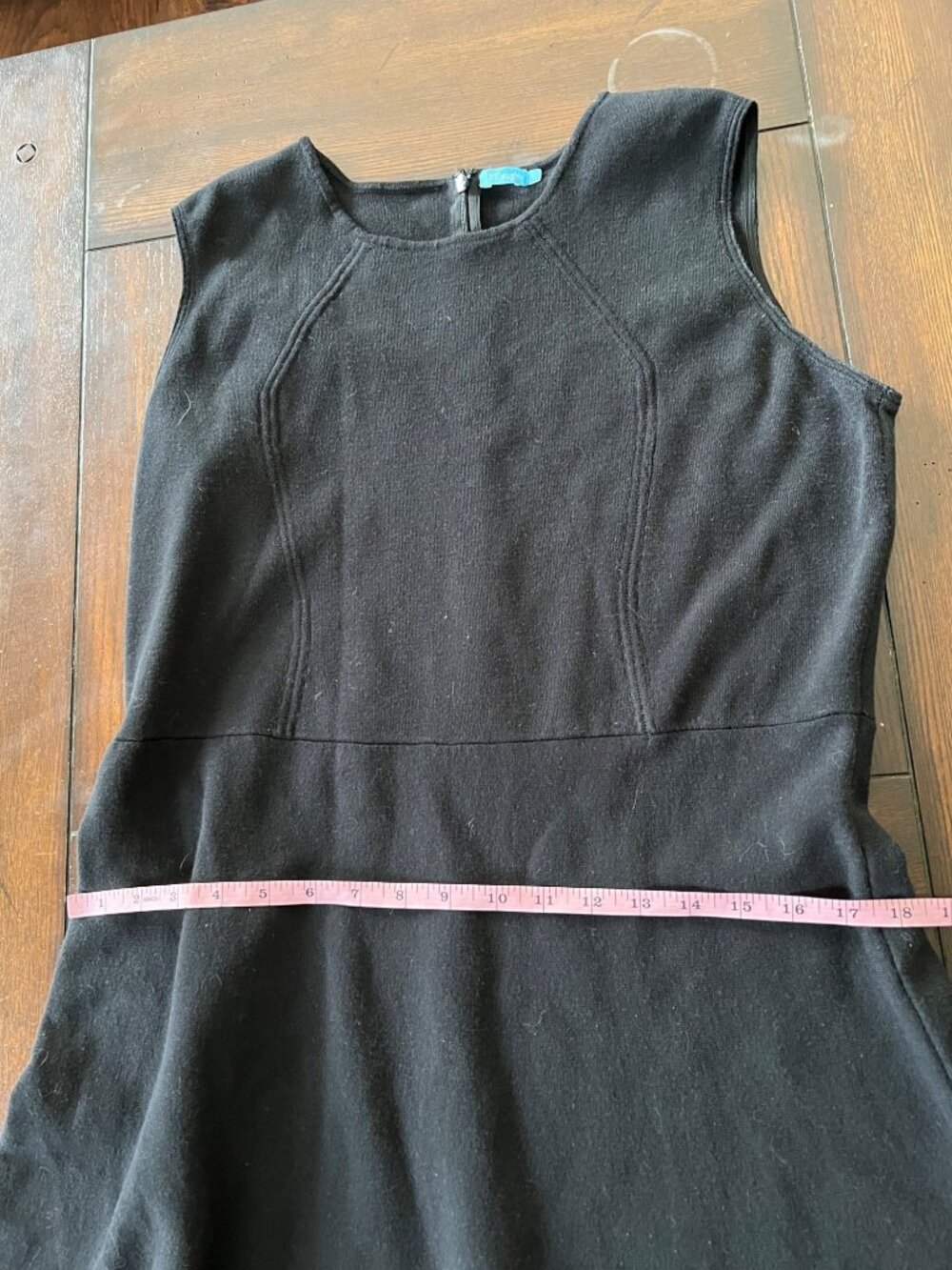 J. McLaughlin Black Amelia Cloth Knit Sleeveless Dress Fit Flare Capsule XL Offi - Picture 8 of 9